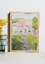 Yellow Abstract Brushstroke Mockup Framed Art.webp