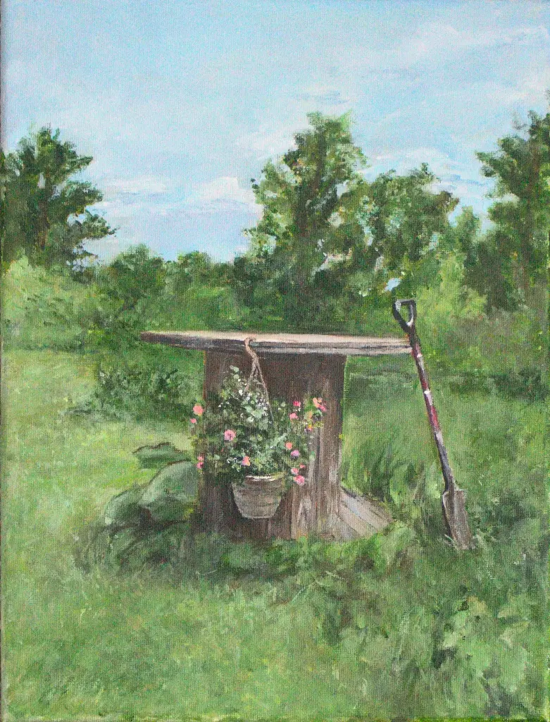 Flowerpot 9x12 original acrylic 