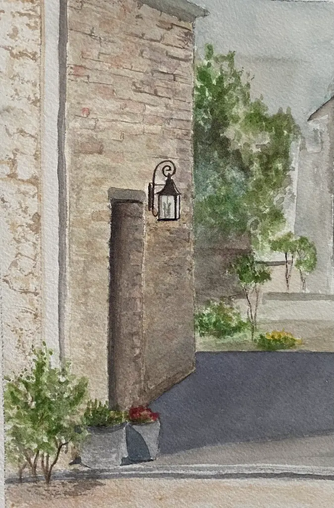 City Dreams 5x8 original watercolor