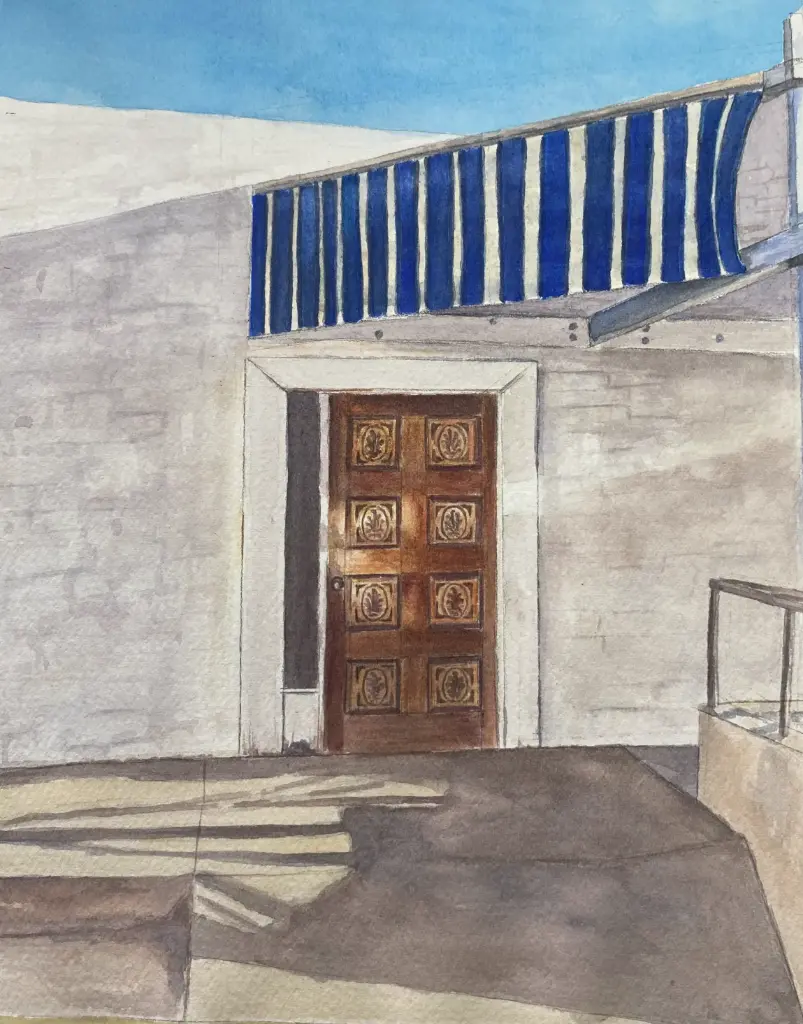 Back door 8x10 watercolor