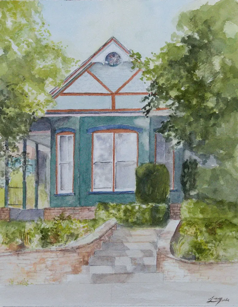 The Painted Lady 8x10 Watercolor