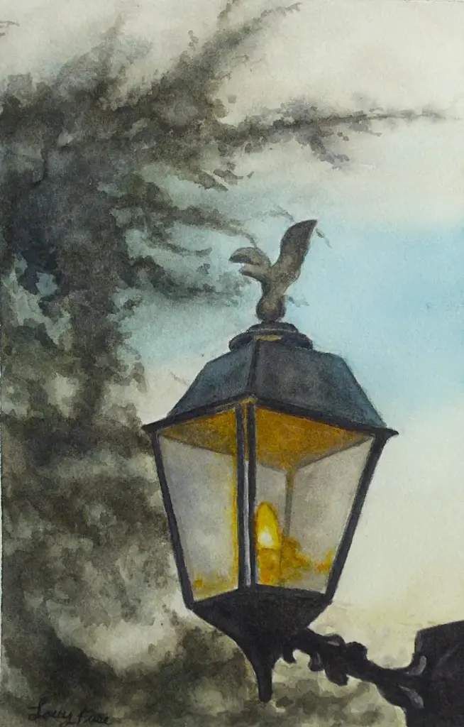 Lantern 5x8 watercolor original