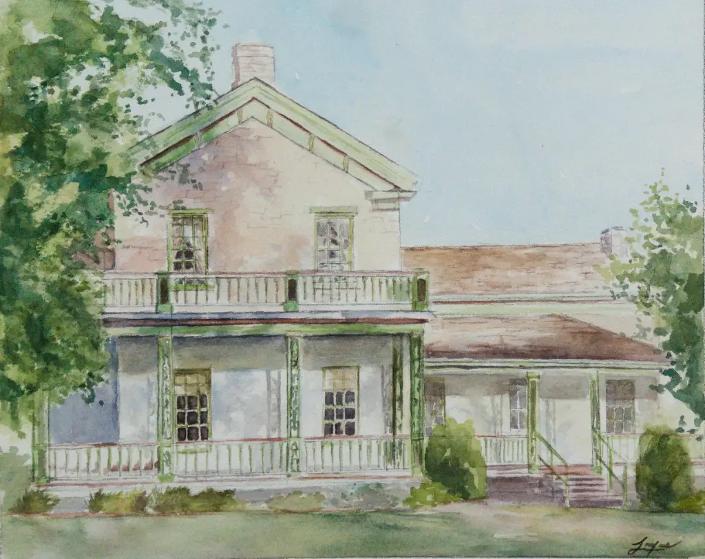 Brigham Youngs Home 8x10 Watercolor