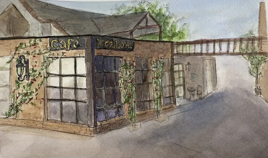 Cafe 5x8 watercolor original