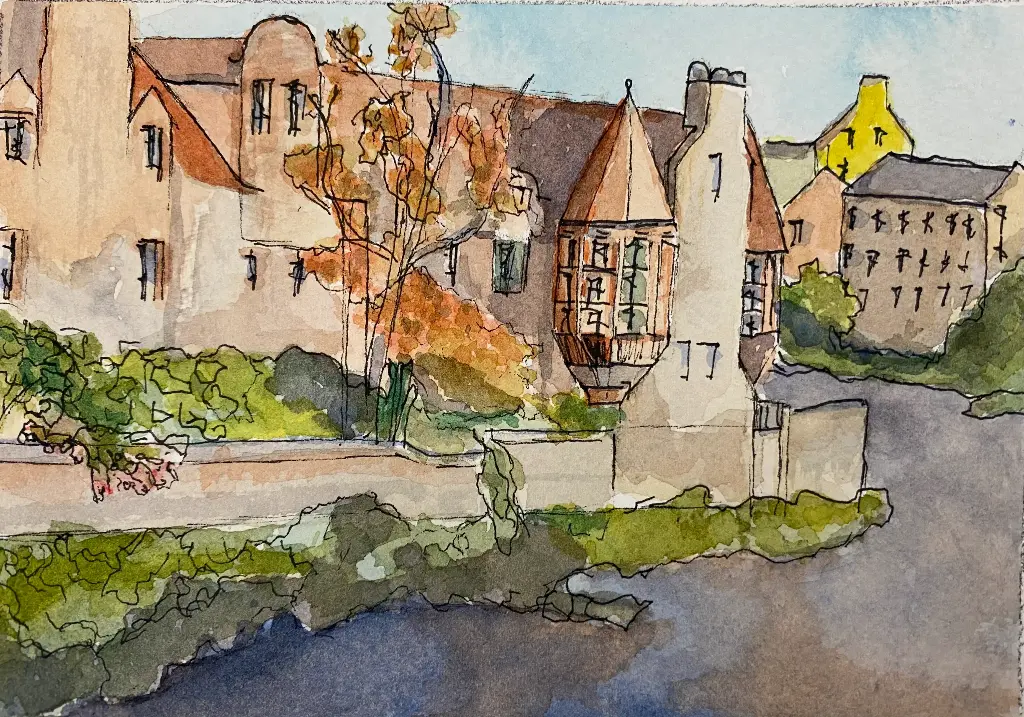 City of Edinburgh 4x6 watercolor original