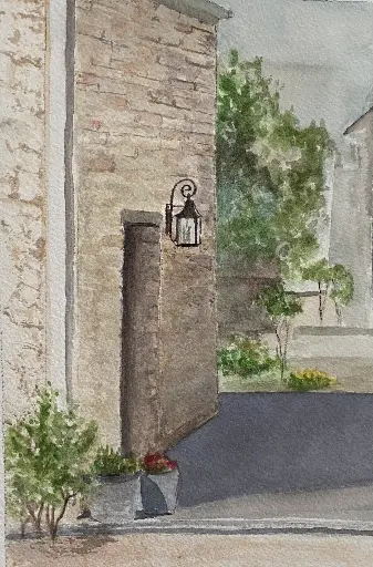 City Dreams 5x8 original watercolor