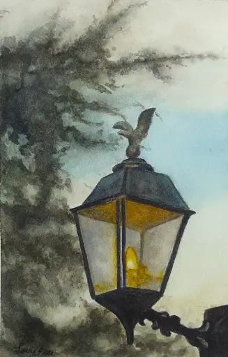 Lantern 5x8 watercolor original