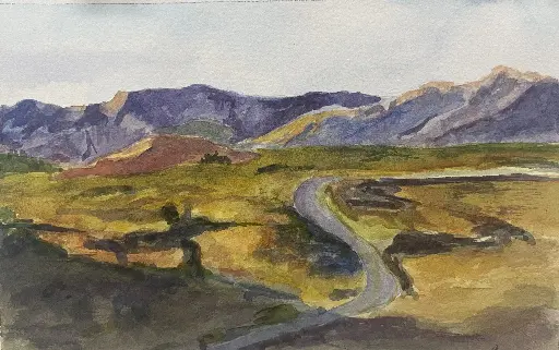 Snow Canyon 5x8 watercolor original